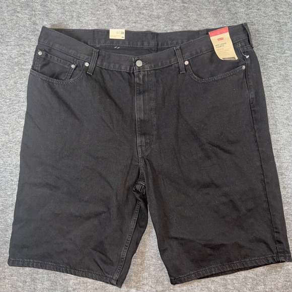 Levi's Mens 469 Loose Fit Baggy 5-Pocket Jean Denim Shorts Black Sz 40 Waist NEW - Picture 1 of 10
